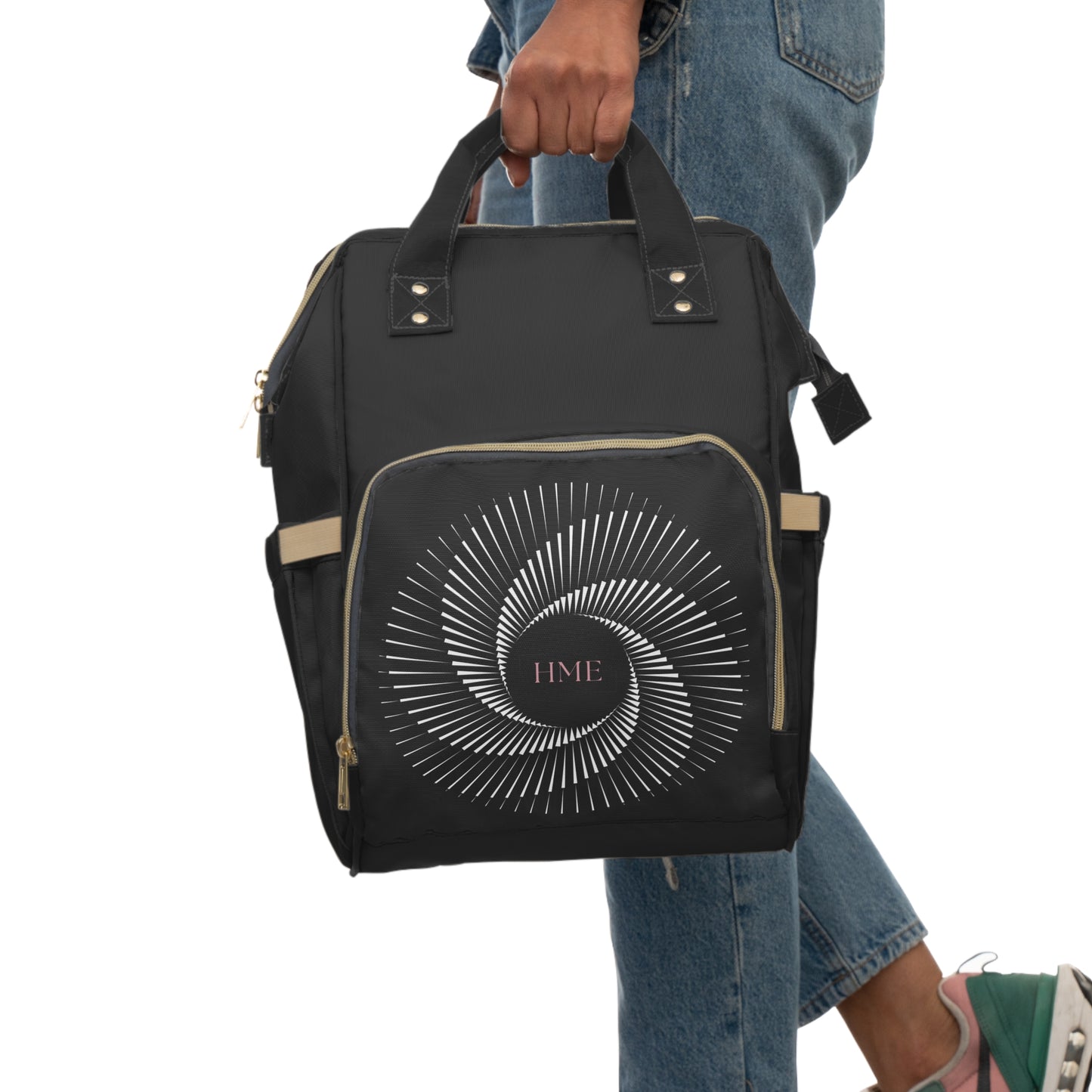 Stylish Multifunctional Diaper Backpack - Modern Design for Parents on the Go