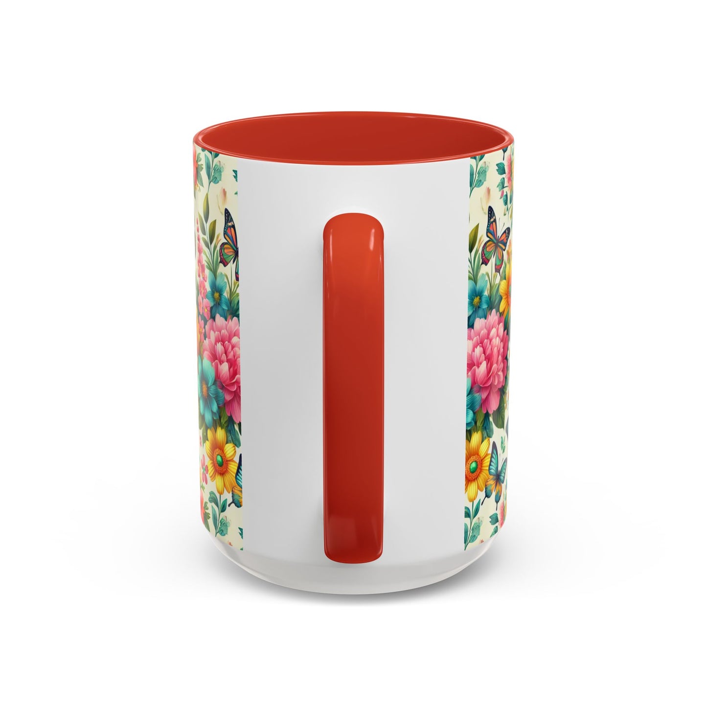 Vibrant Floral Accent Coffee Mug - Perfect for Springtime Sips