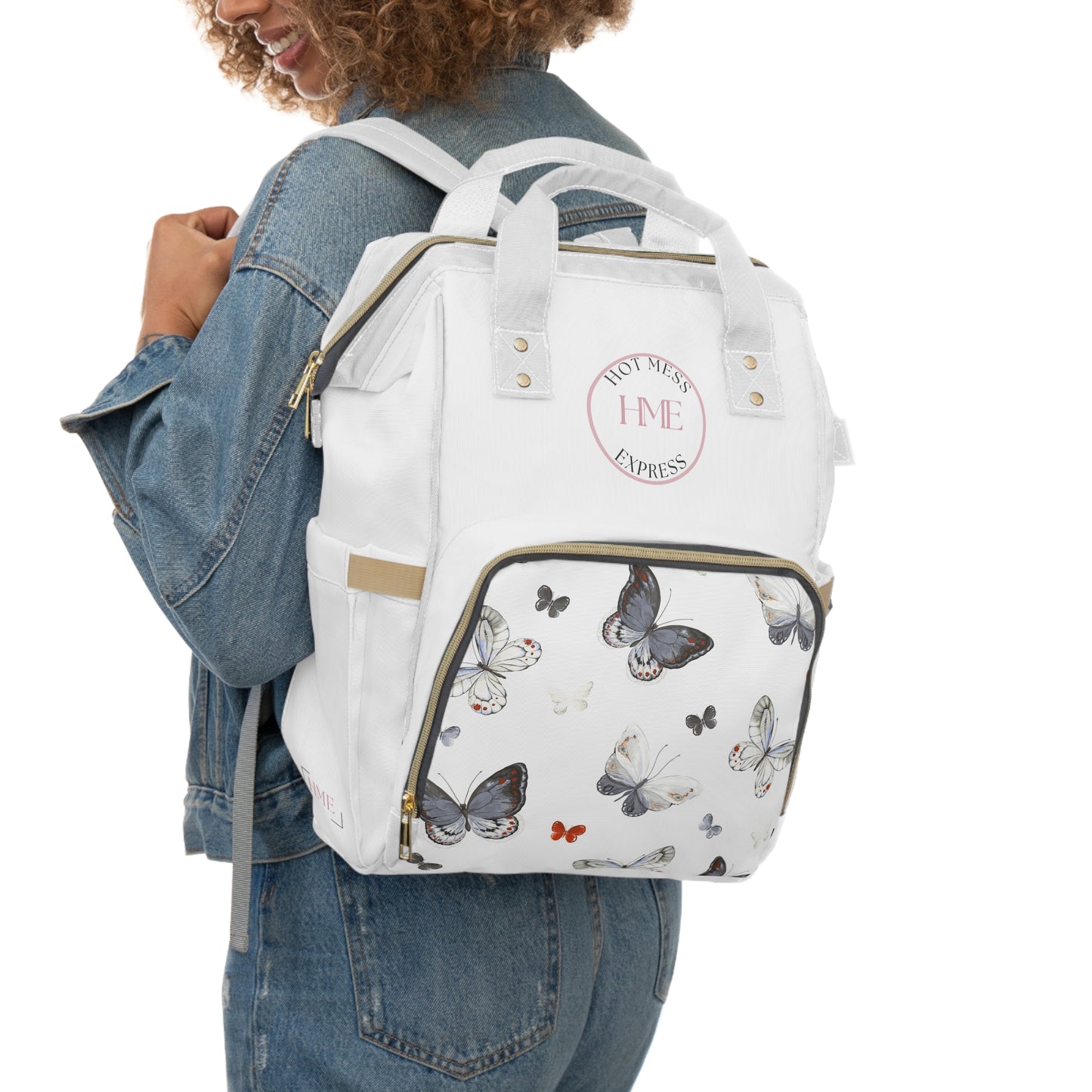 Stylish Butterfly Diaper Backpack - Multifunctional and Practical