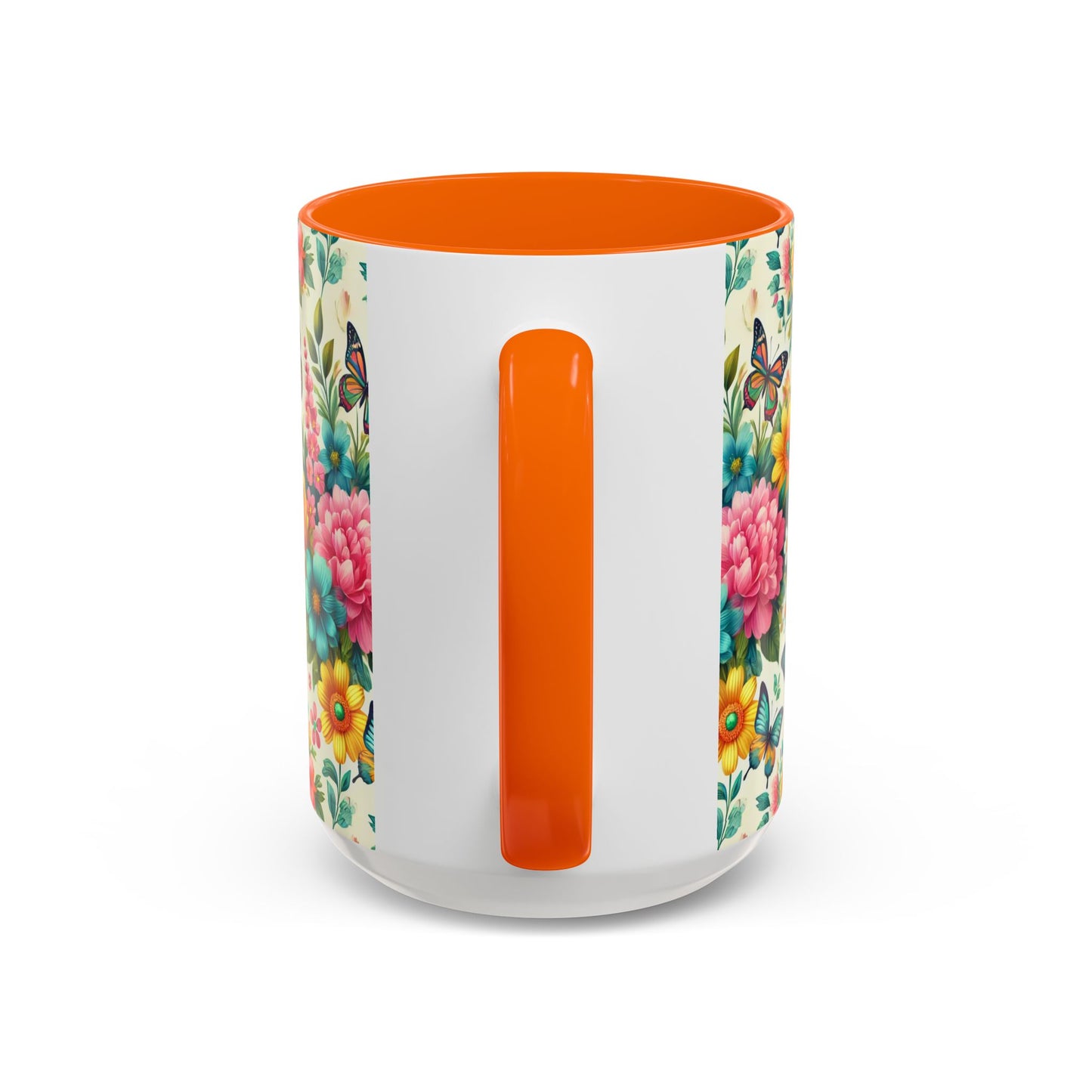 Vibrant Floral Accent Coffee Mug - Perfect for Springtime Sips