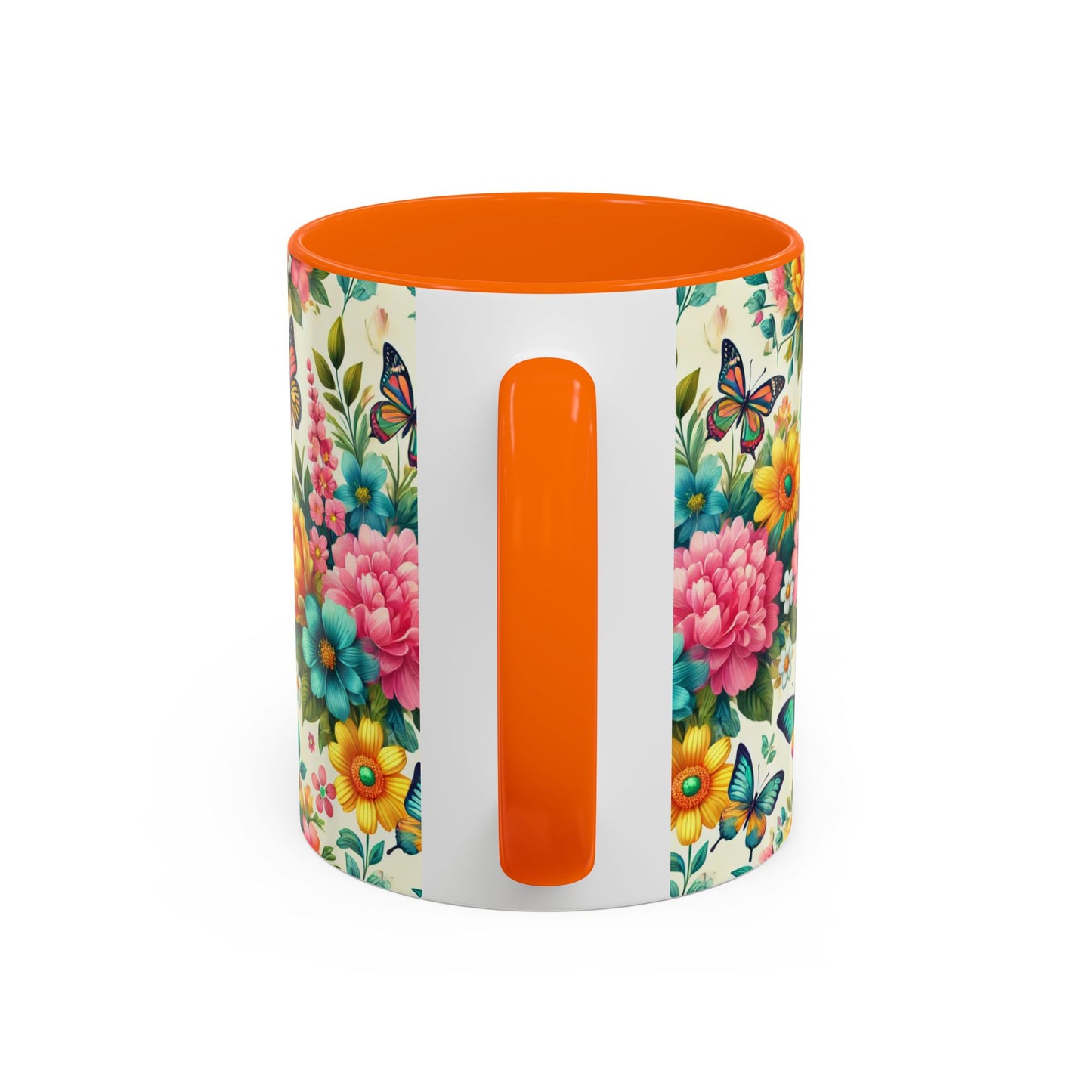 Vibrant Floral Accent Coffee Mug - Perfect for Springtime Sips