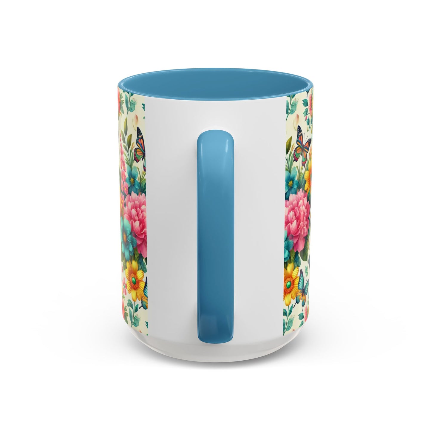 Vibrant Floral Accent Coffee Mug - Perfect for Springtime Sips