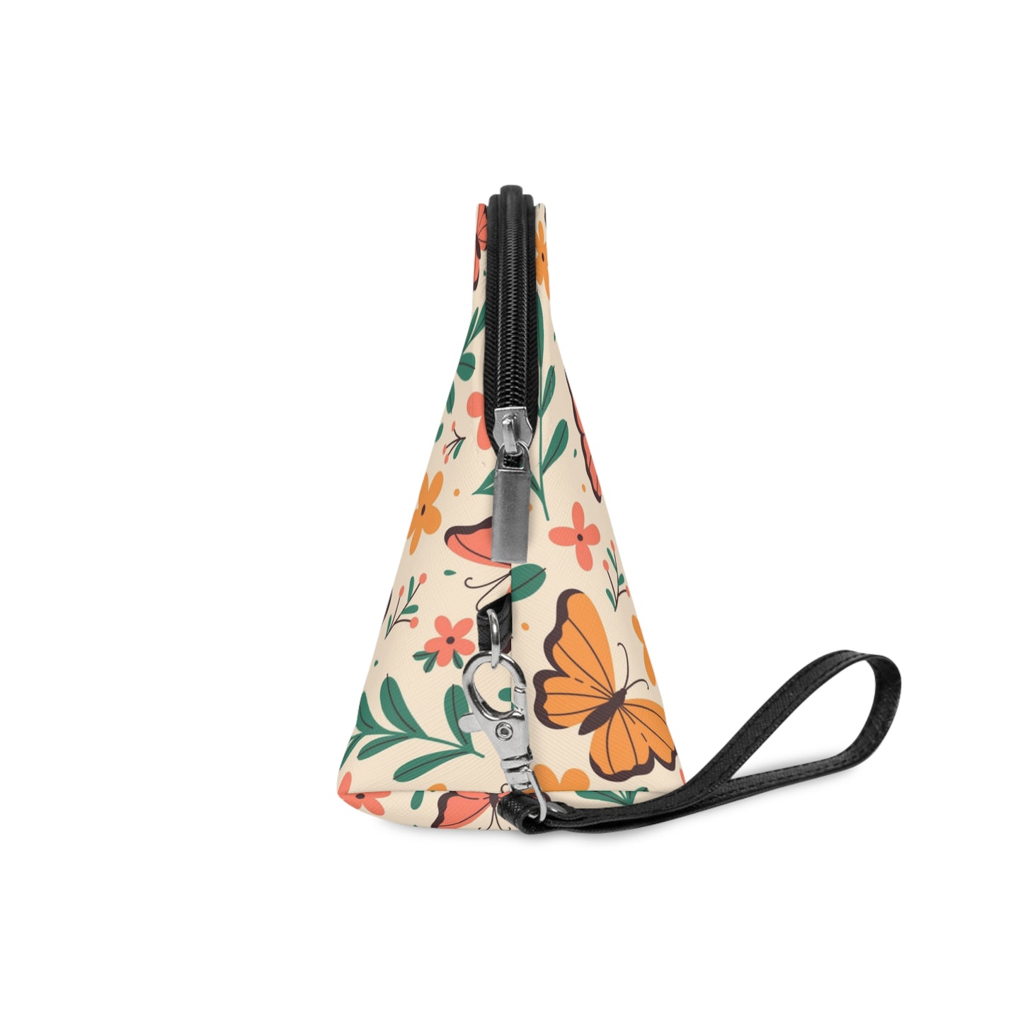 Floral Butterfly Makeup Bag - Stylish Cosmetic Organizer for Women