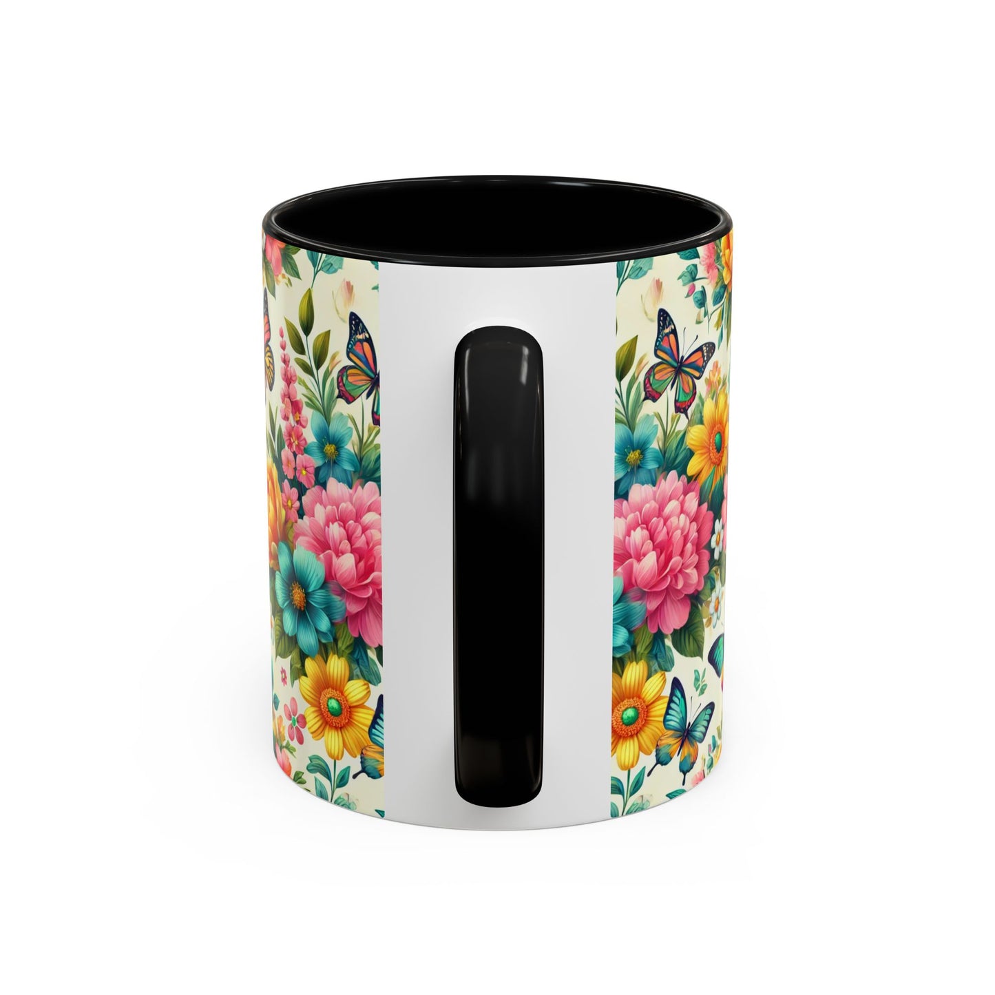 Vibrant Floral Accent Coffee Mug - Perfect for Springtime Sips