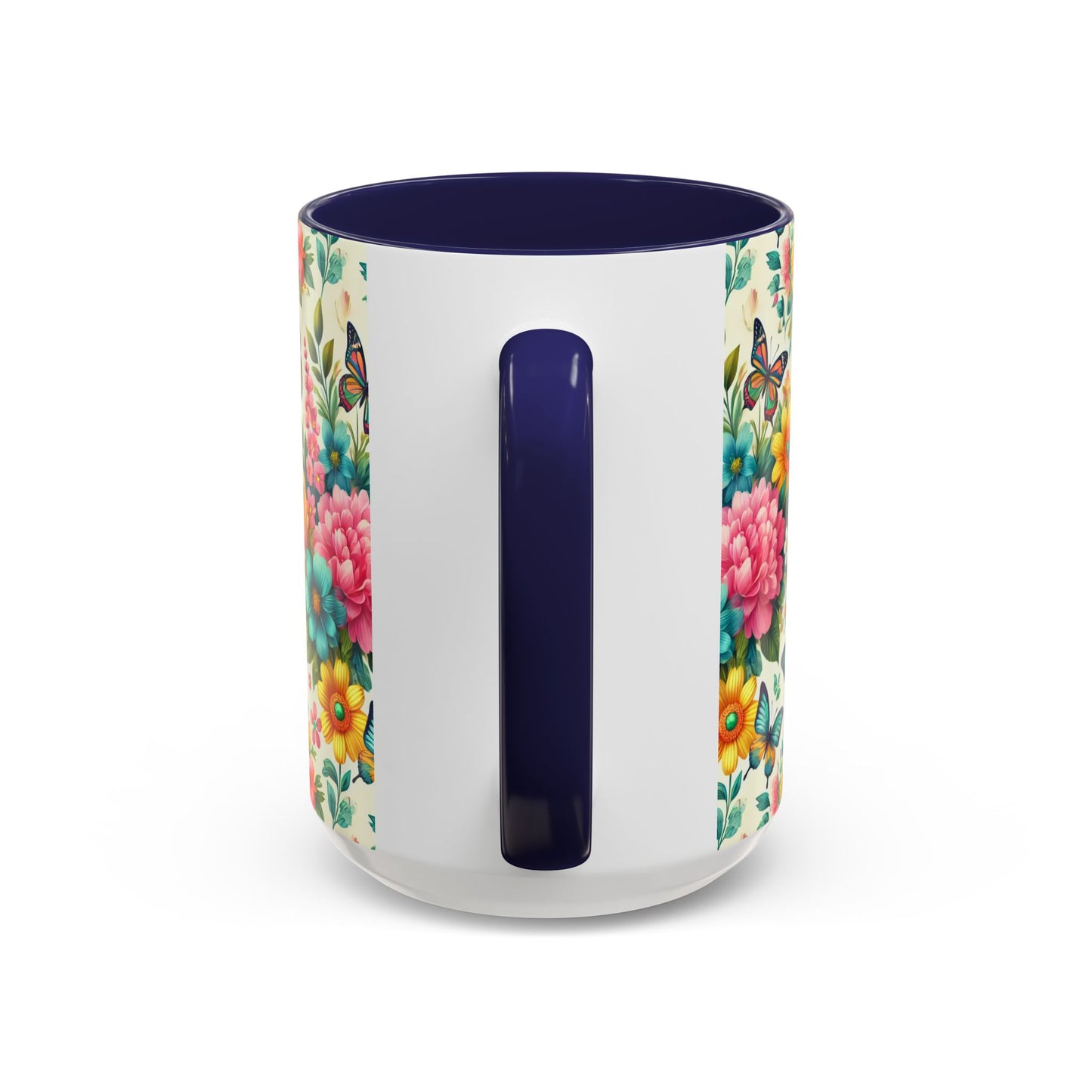 Vibrant Floral Accent Coffee Mug - Perfect for Springtime Sips