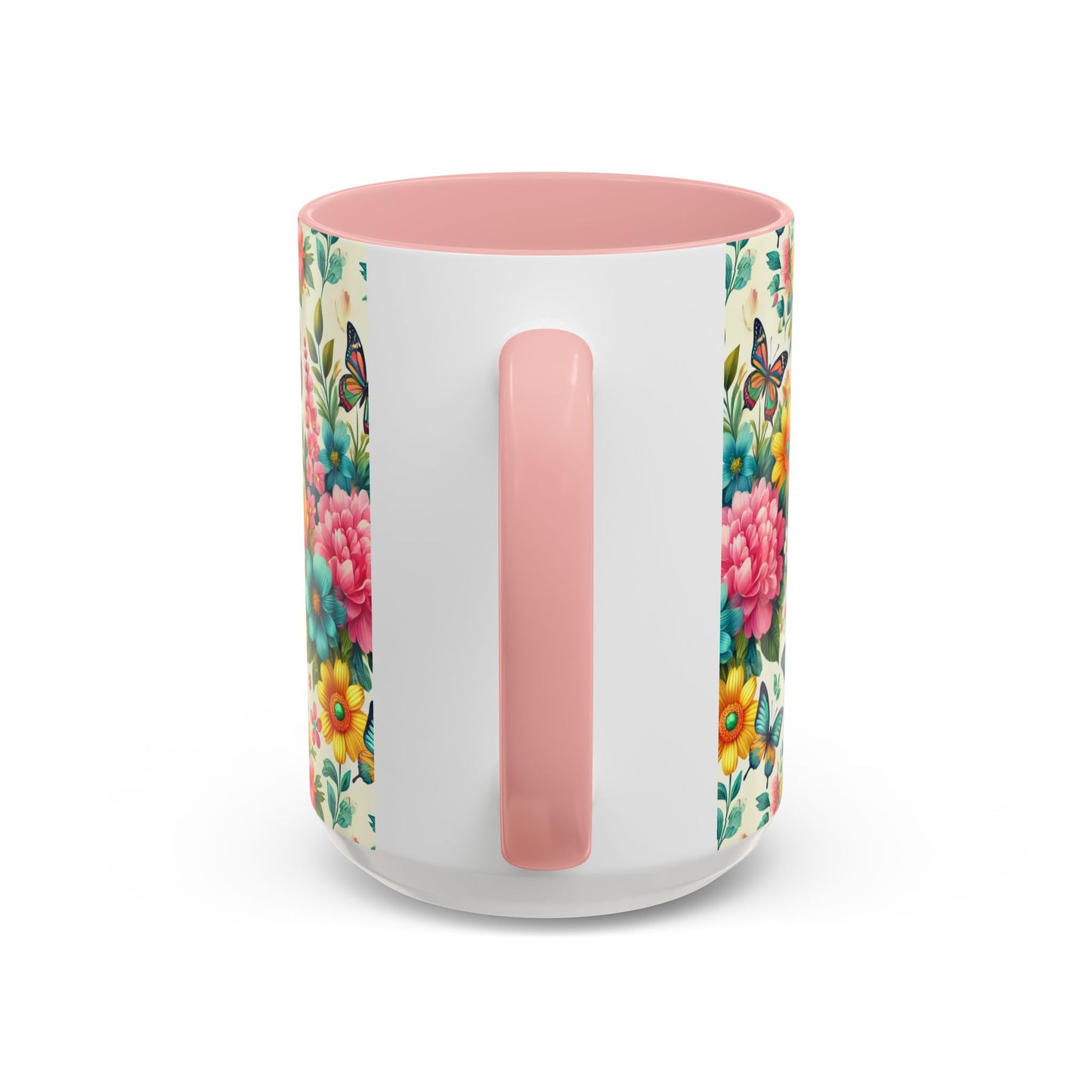 Vibrant Floral Accent Coffee Mug - Perfect for Springtime Sips
