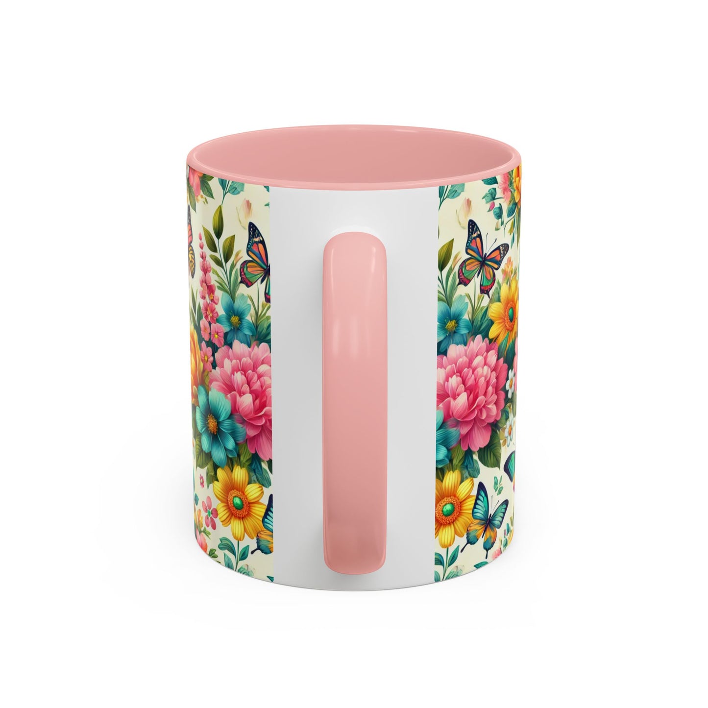 Vibrant Floral Accent Coffee Mug - Perfect for Springtime Sips
