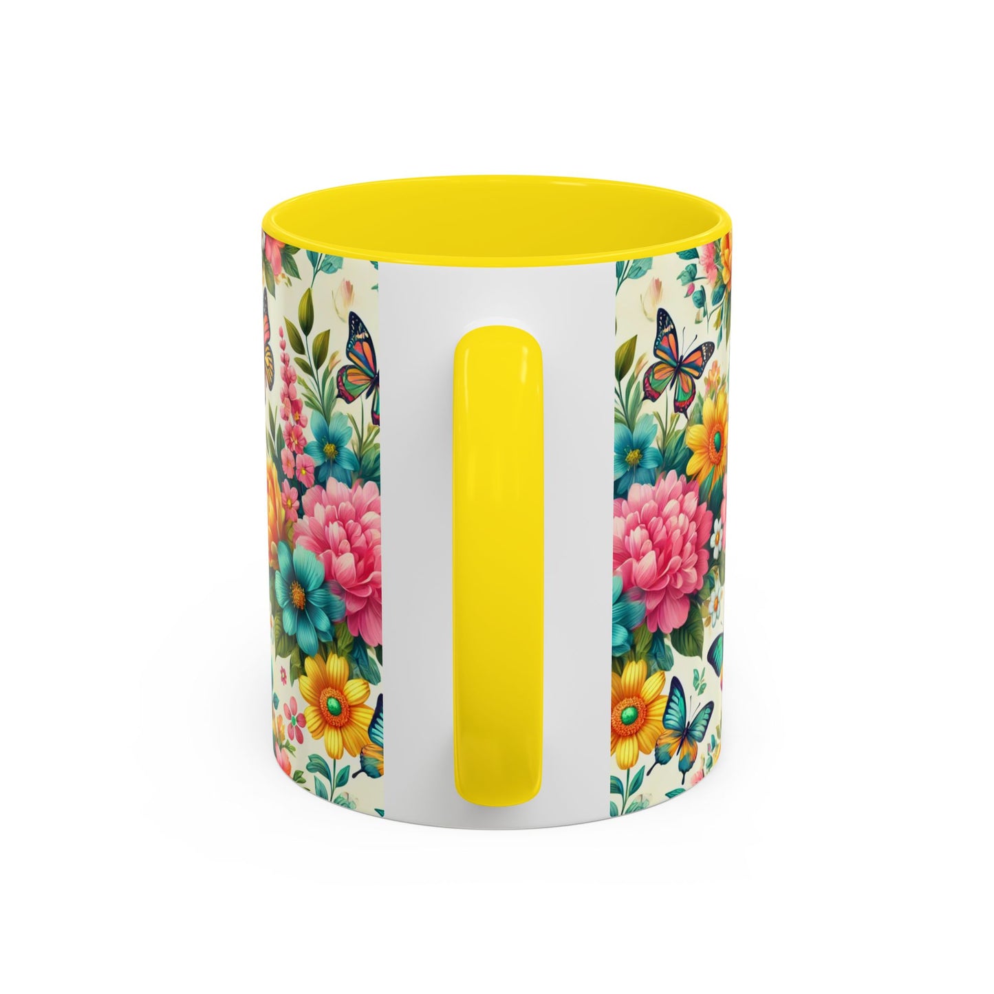 Vibrant Floral Accent Coffee Mug - Perfect for Springtime Sips