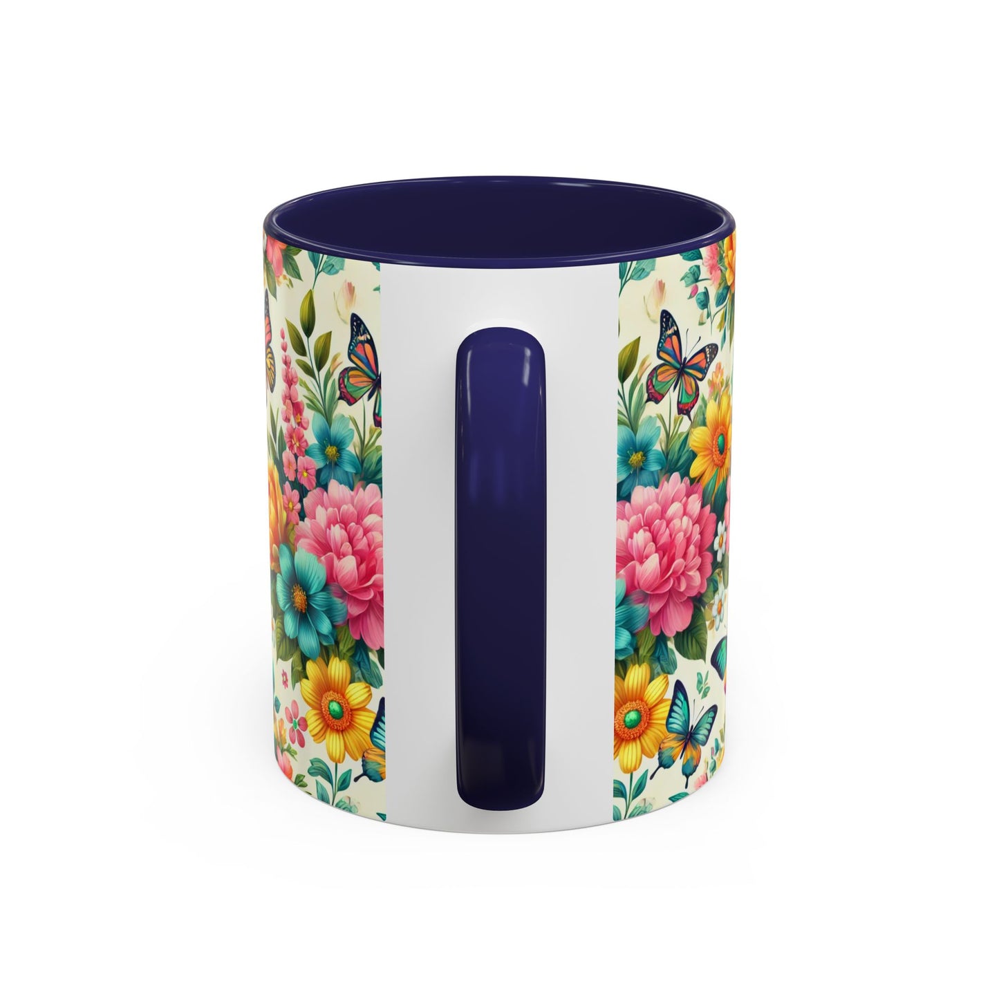 Vibrant Floral Accent Coffee Mug - Perfect for Springtime Sips