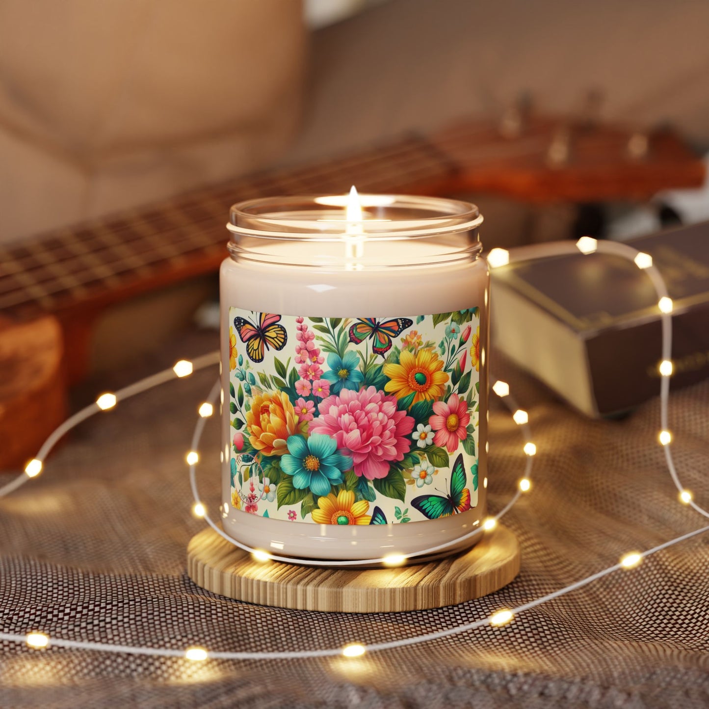 Floral Delight Scented Soy Candle - 9oz - Perfect for Home Decor & Gifts
