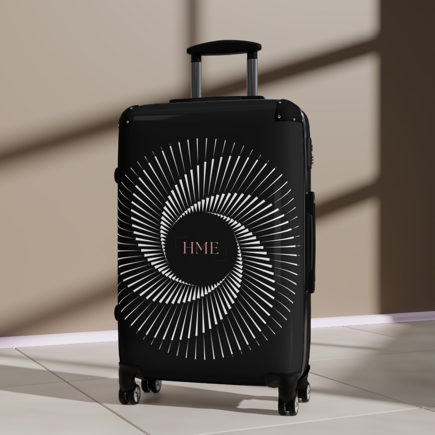 Stylish Travel Suitcase with Spiral Design
