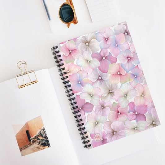 Floral Spiral Notebook - Ruled Lines for Elegant Note-Taking