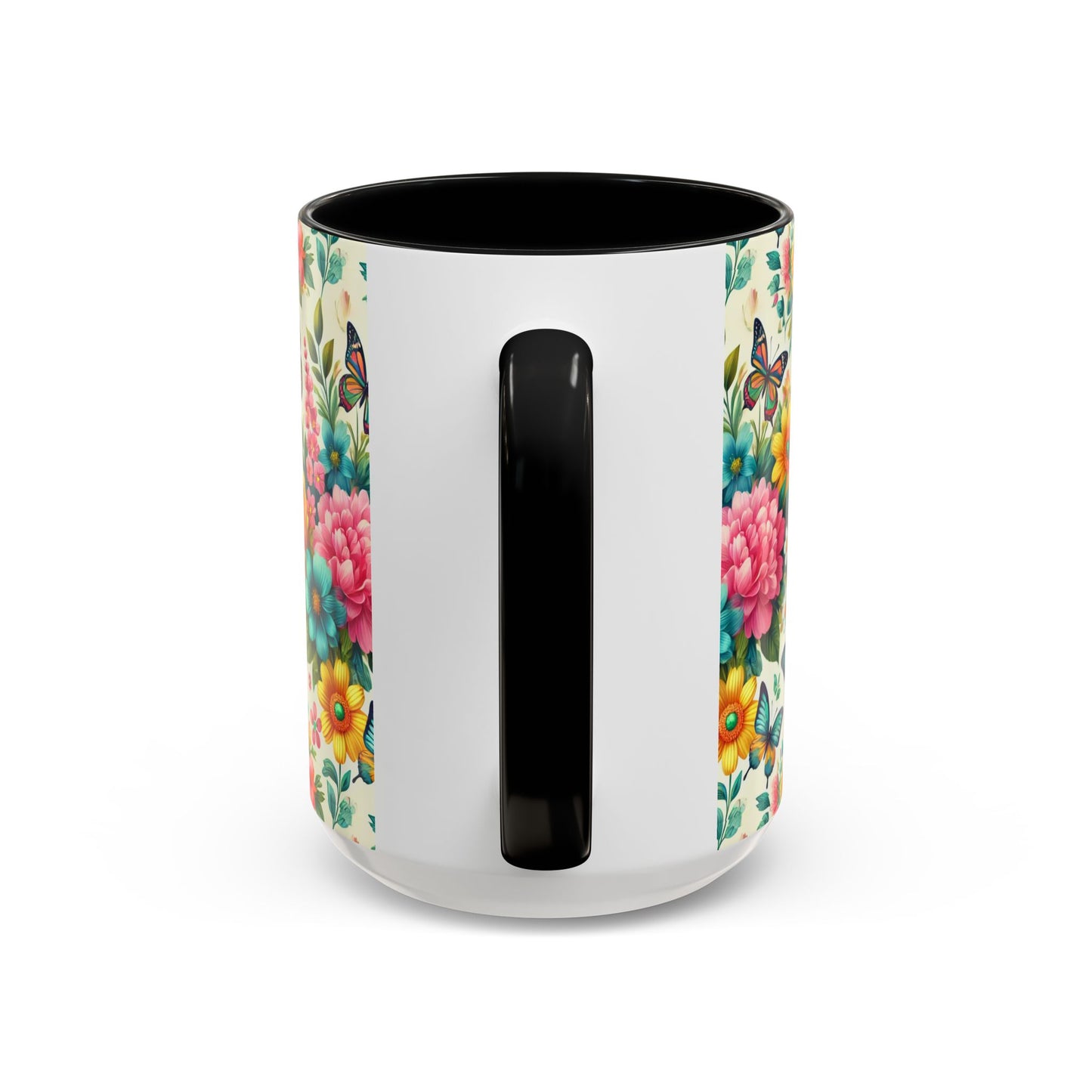 Vibrant Floral Accent Coffee Mug - Perfect for Springtime Sips