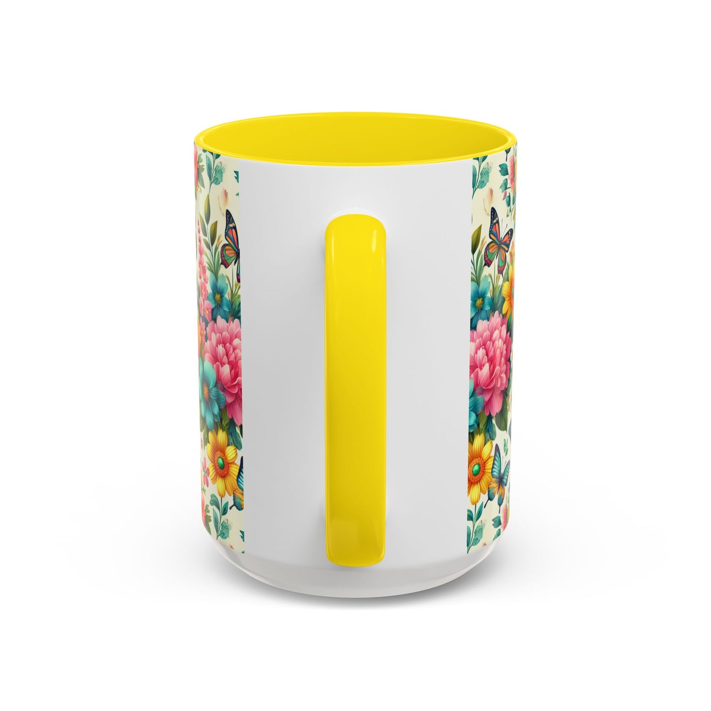 Vibrant Floral Accent Coffee Mug - Perfect for Springtime Sips