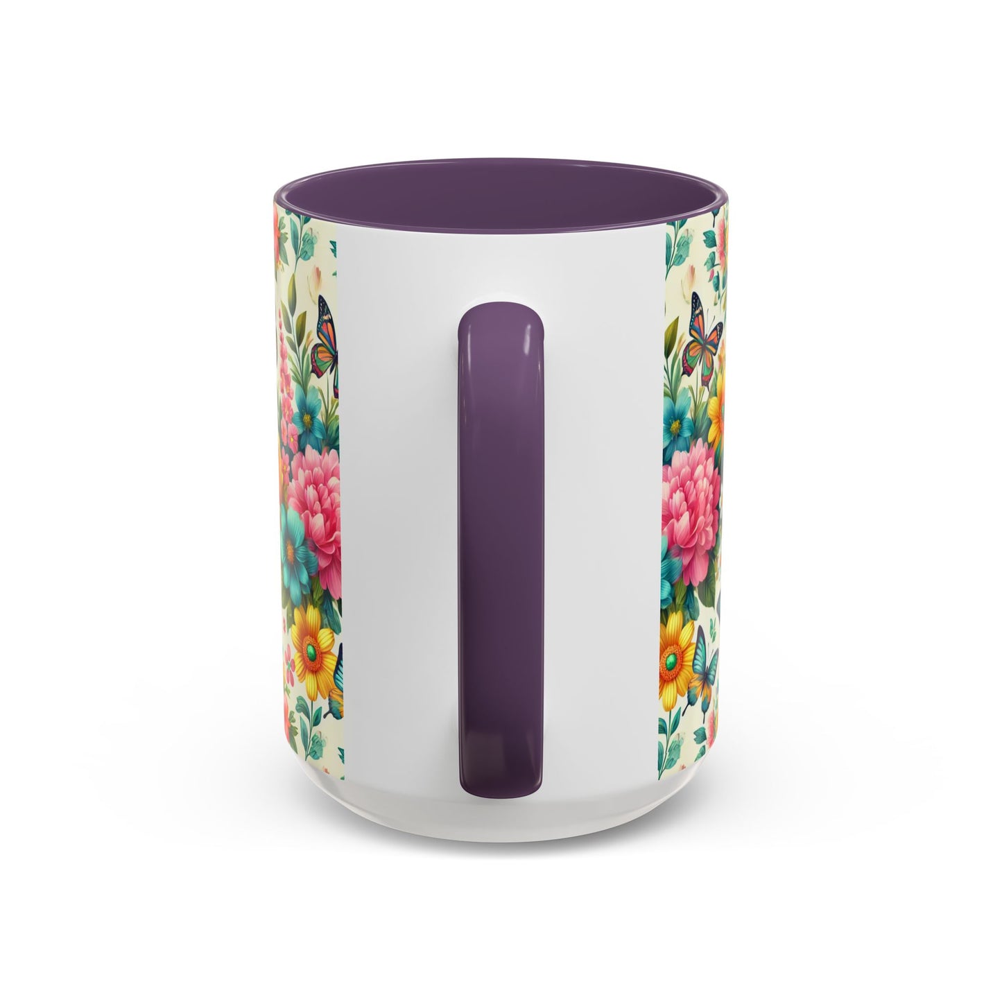 Vibrant Floral Accent Coffee Mug - Perfect for Springtime Sips