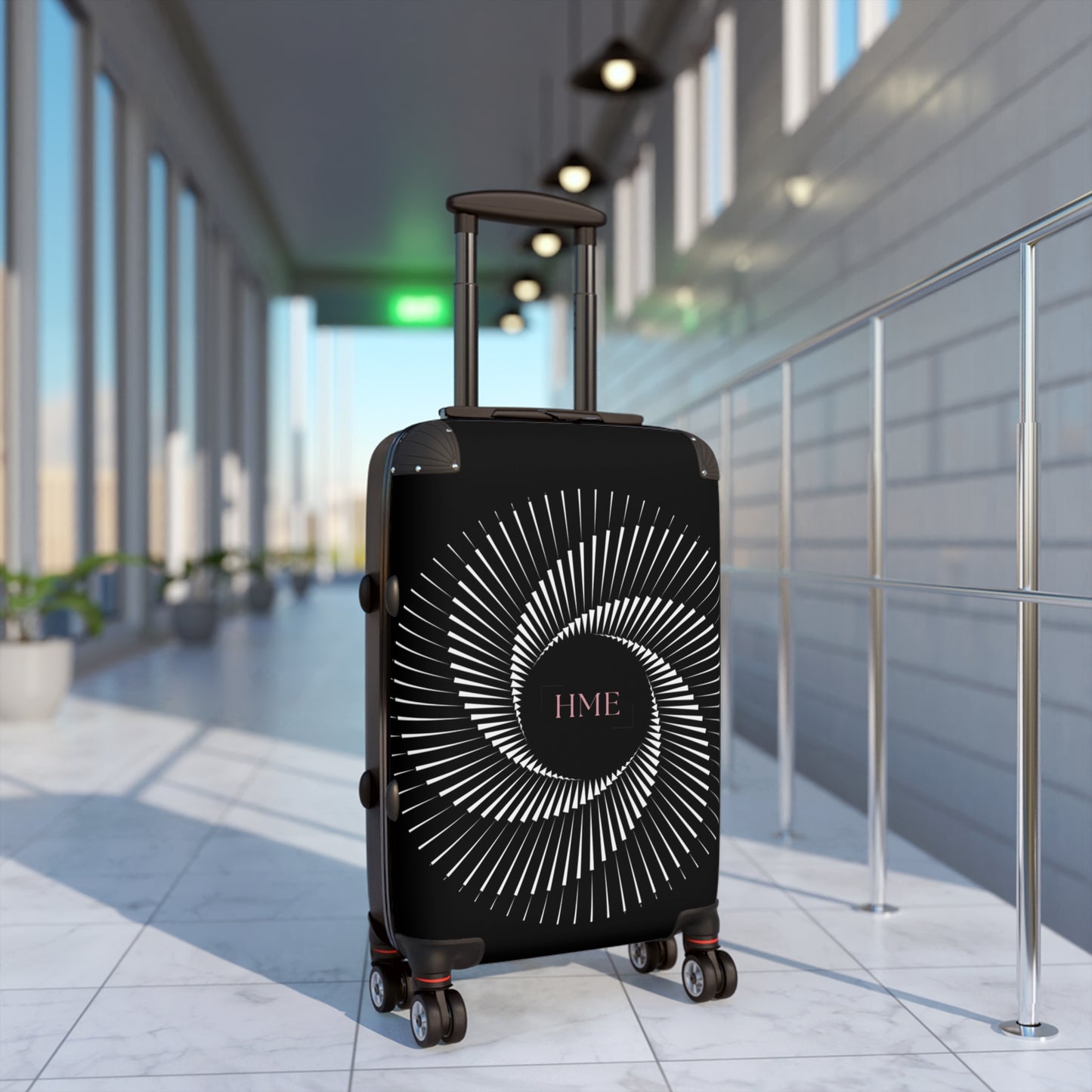 Stylish Travel Suitcase with Spiral Design