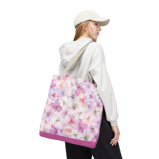 Floral Elegance Tote Bag - Stylish Flower Pattern for Everyday Use