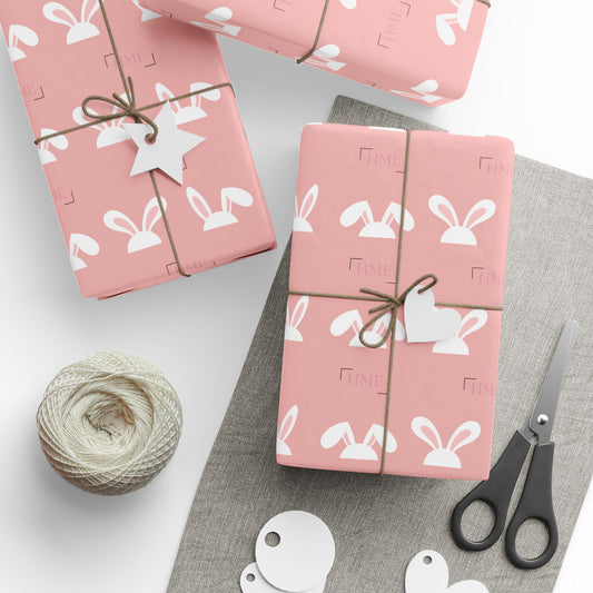 Cute Bunny Pattern Wrapping Paper for Easter Gifts