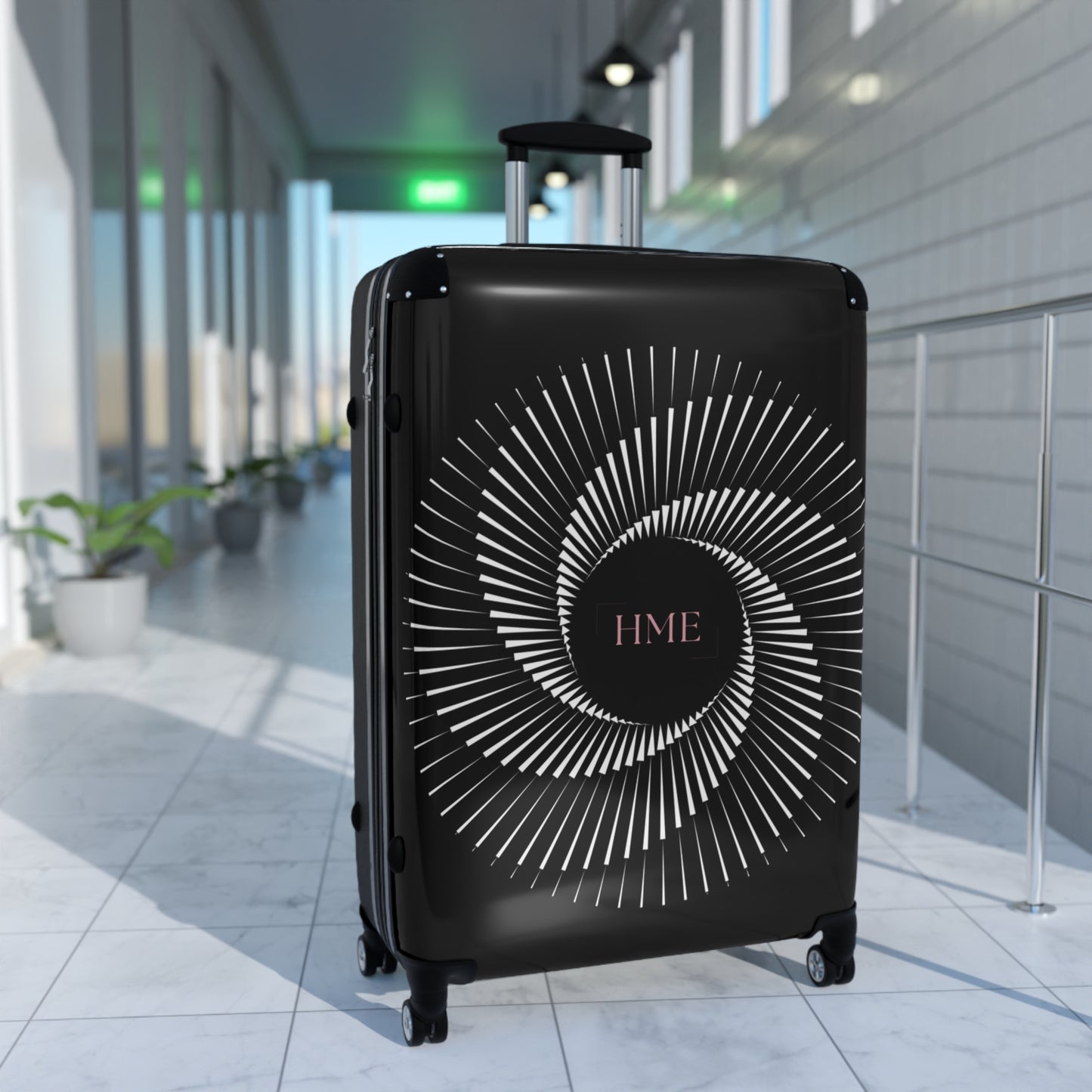 Stylish Travel Suitcase with Spiral Design